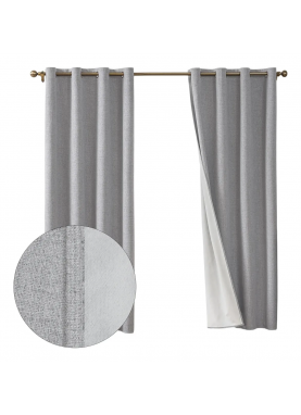 Cortina Lino Blackout Gris...