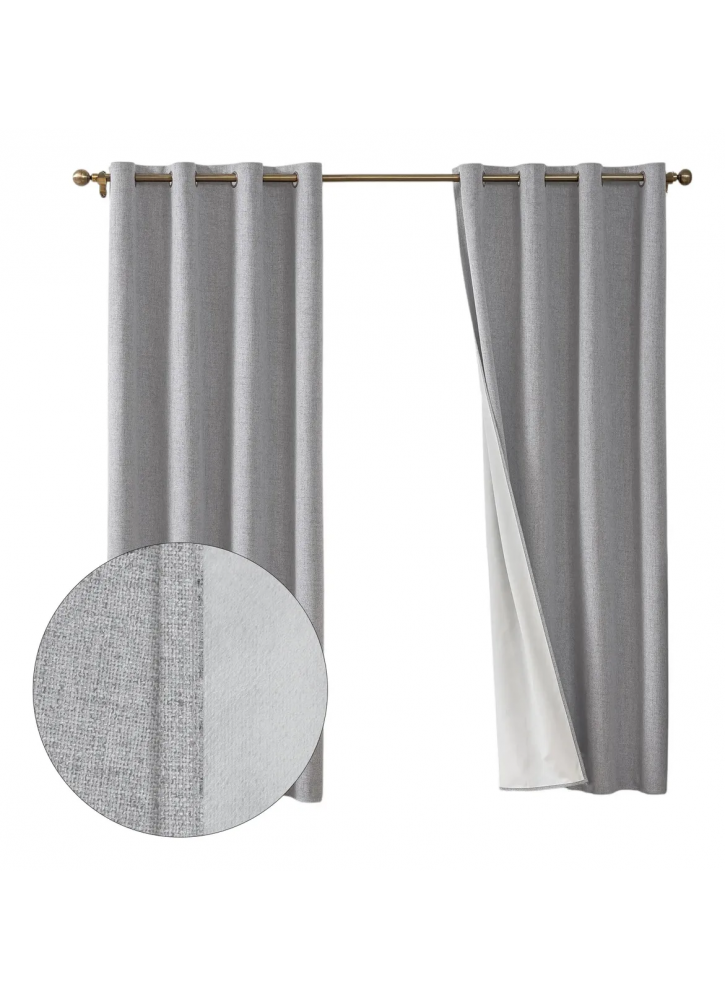 Cortina Lino Blackout Gris Claro