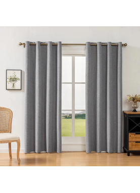 Cortina Lino Blackout Gris...