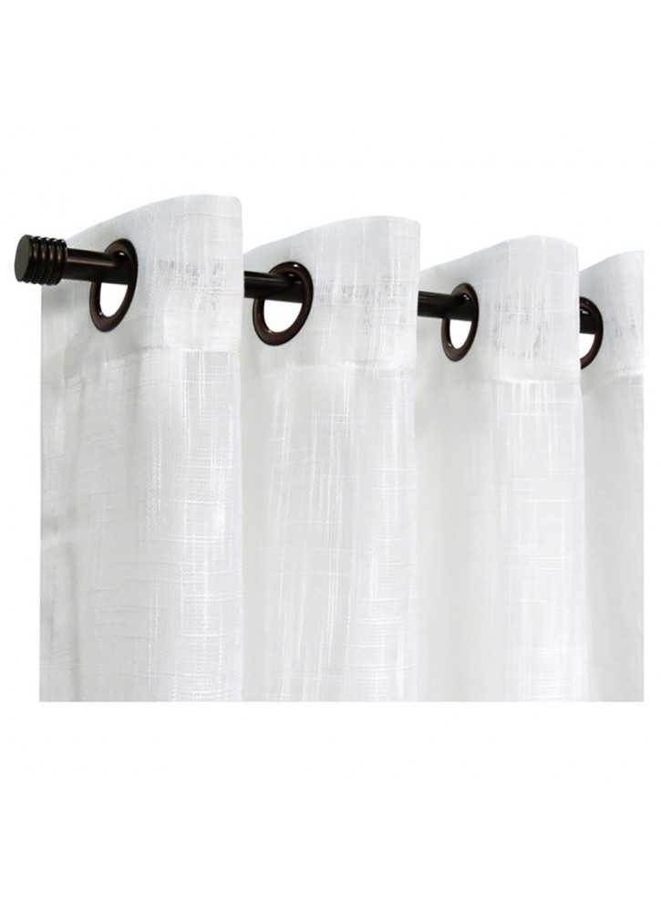 Set Cortinas Velo Lino Blanco